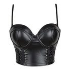 Kobine Women's Punk Faux Leather Bustier