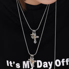 Kobine Damen-Halskette mit Punk-Graffiti-Kreuz