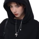 Kobine Damen-Halskette mit Punk-Graffiti-Kreuz