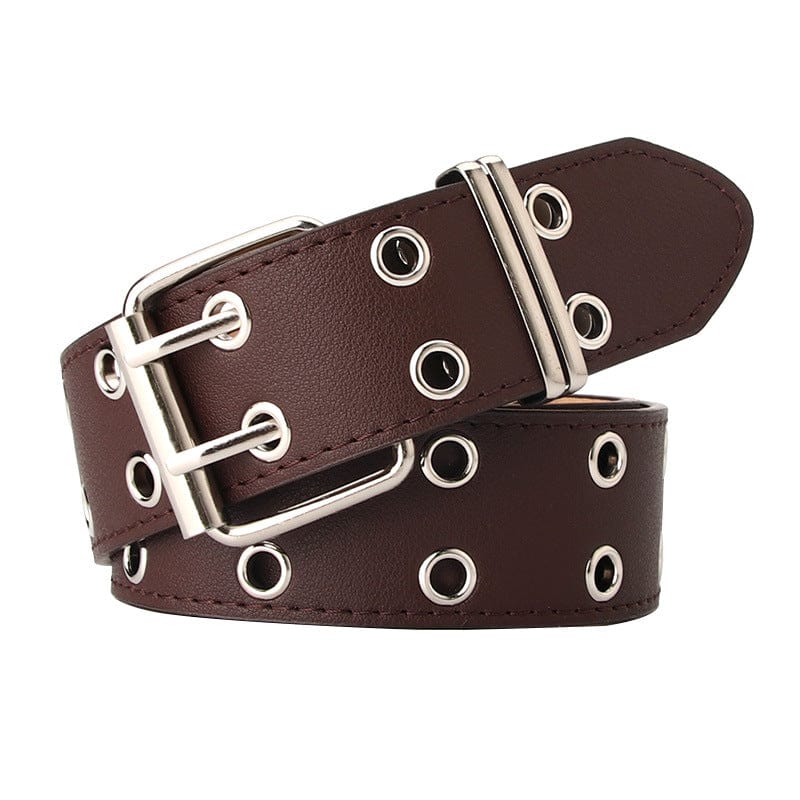 Kobine Women's Punk Grommet Faux Leather Belt