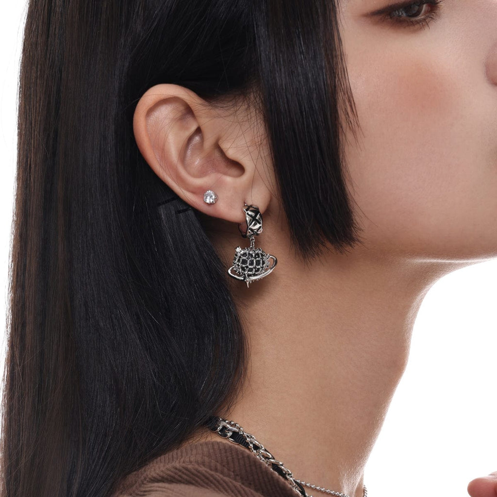 Kobine Women's Punk Heart Earrings