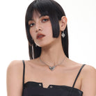 Kobine Women's Punk Heart Graffiti Necklace