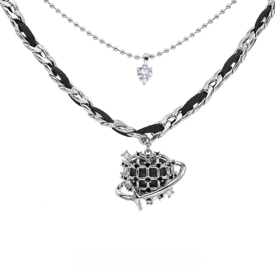 Kobine Women's Punk Heart Necklace