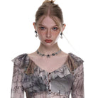 Kobine Damen-Halskette mit Punk-Motiv, unregelmäßigem Diamant-Stern