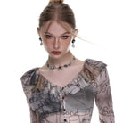 Kobine Damen-Halskette mit Punk-Motiv, unregelmäßigem Diamant-Stern