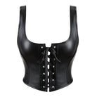 Kobine Women's Punk Lacing-up Faux Leather Bustier