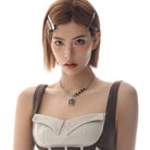 Kobine Damen-Haarspange mit Punk-Buchstaben-Aufdruck