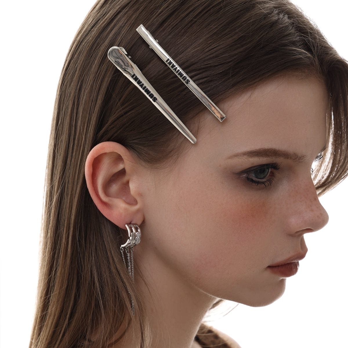 Kobine Women's Punk Letter Printed Hair Clip