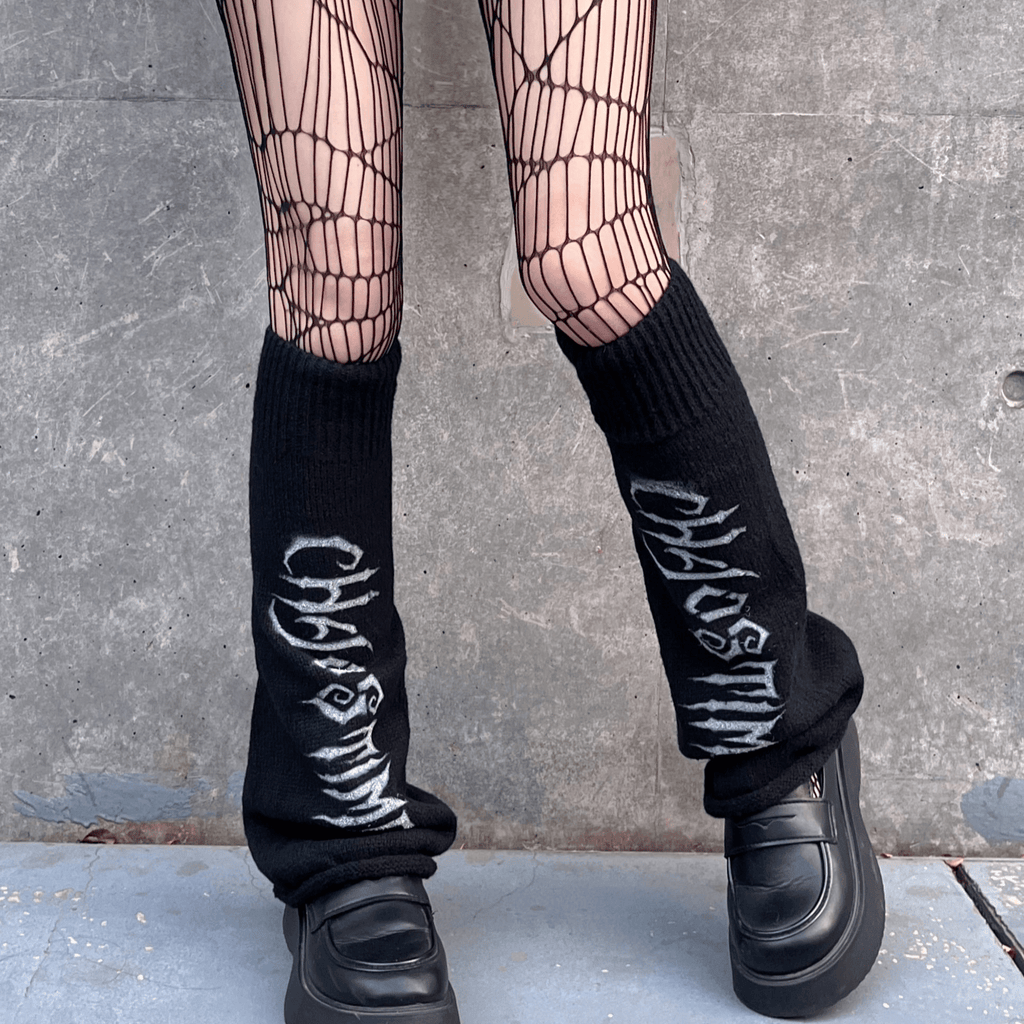 Kobine Women's Punk Letter Printed Leg Warmer