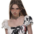 Kobine Damen-Halsband mit Punk-Metall-Schmetterlingen