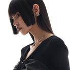 Kobine Women's Punk Pierced Arrow Heart Earrings