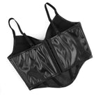 Kobine Women's Punk Plunging Faux Leather Bustier