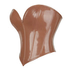 Kobine Damen Punk Tiefer aus Lackleder Überbrustkorsett