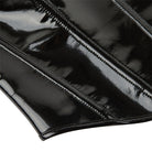 Kobine Damen Punk Tiefer aus Lackleder Überbrustkorsett