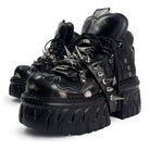 Kobine Women's Punk Rock Spiked Chunky Platform Shoes