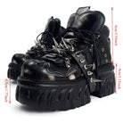 Kobine Women's Punk Rock Spiked Chunky Platform Shoes