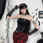 Kobine Women's Punk Snake Buckle Chain Bustier