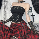 Kobine Women's Punk Snake Buckle Chain Bustier