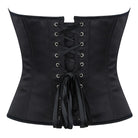 Kobine Women's Punk Solid Color Zip Lace-up Overbust Corset