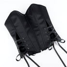 Kobine Women's Punk Solid Color Zip Lace-up Overbust Corset