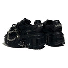 Kobine Women's Punk Spiked Chain Chunky Platform Shoes