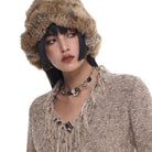 Kobine Women's Punk Star Button Necklace