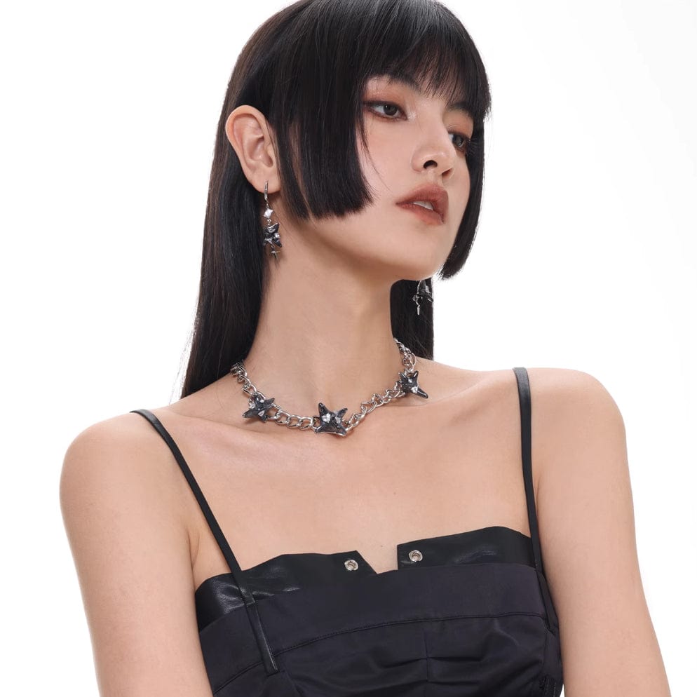 Kobine Women's Punk Star Necklace