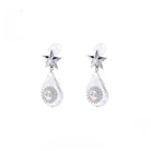 Kobine Women's Punk Star Pearl Earrings