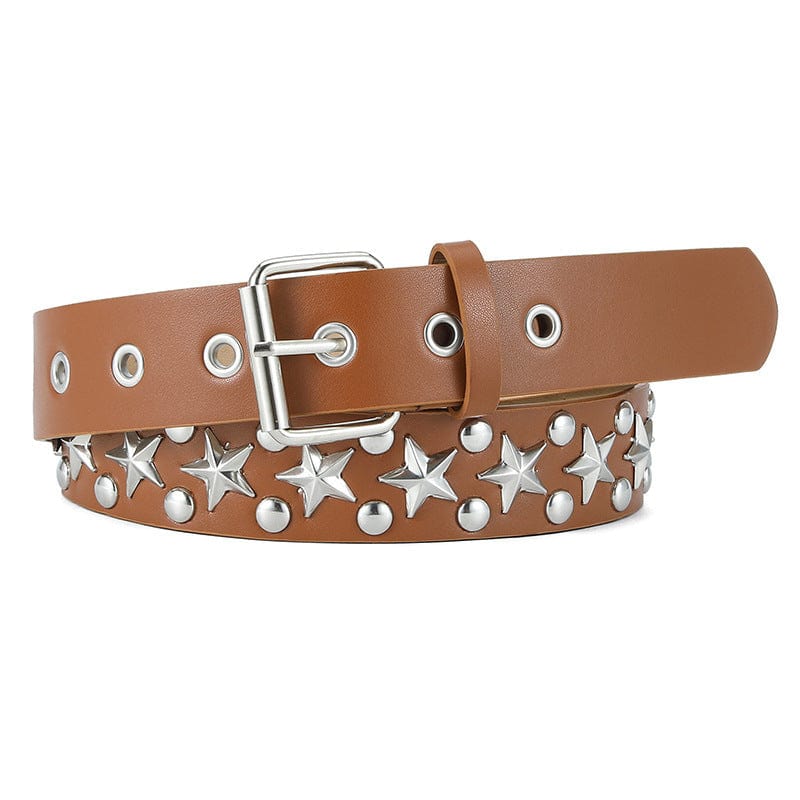 Kobine Women's Punk Star Studded Belts