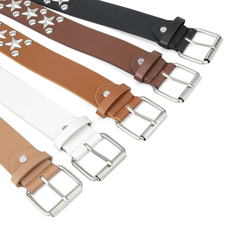 Kobine Women's Punk Star Studded Belts