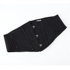 Kobine Women's Punk Striped Lace-up Underbust Corset