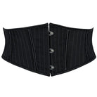 Kobine Women's Punk Striped Lace-up Underbust Corset