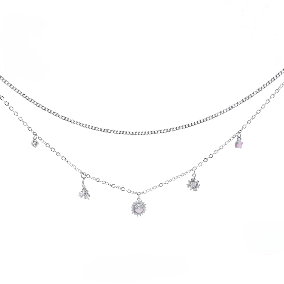 Kobine Damen-Halskette mit Punk-Sonne-Motiv