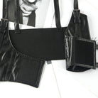 Kobine Women's Punk Velcro Faux Leather Harness