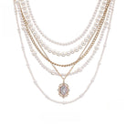 Kobine Women's Punk Vintage Pearl Necklace