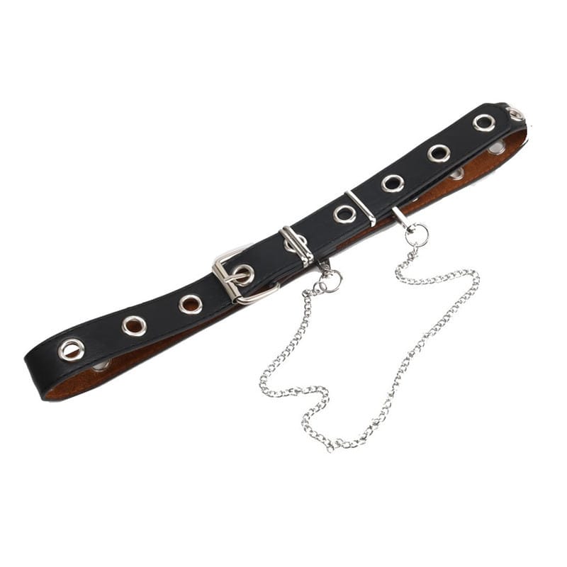 Kobine Women's Punk Waist Belt With Chain