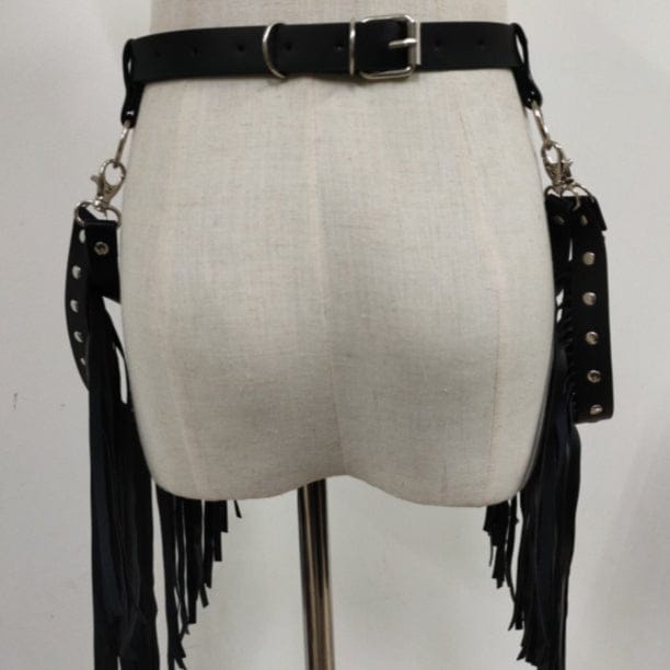 Ceinture à franges punk pour femme Kobine