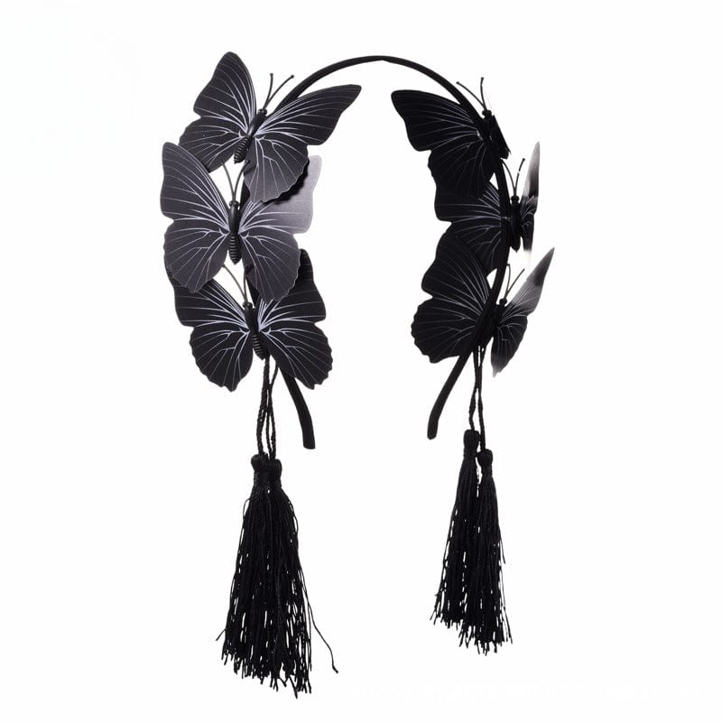 Kobine Women's Steampunk Butterfly Tassels Hairband