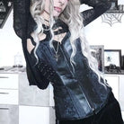 Kobine Women's Steampunk Faux Leather Overbust Corsets