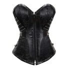 Kobine Women's Steampunk Faux Leather Overbust Corsets