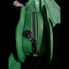 Nothing Here Women's Gothic Devil Eye Bat Wing Heart Bag Green