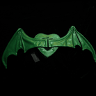 Nothing Here Women's Gothic Devil Eye Bat Wing Heart Bag Green