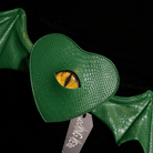 Nothing Here Women's Gothic Devil Eye Bat Wing Heart Bag Green