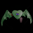 Nothing Here Women's Gothic Devil Eye Bat Wing Heart Bag Green