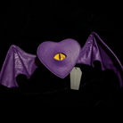 Nothing Here Women's Gothic Devil Eye Bat Wing Heart Bag Purple