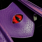 Nothing Here Women's Gothic Devil Eye Bat Wing Heart Bag Purple