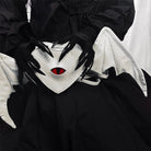 Nothing Here Women's Gothic Devil Eye Bat Wing Heart Bag White