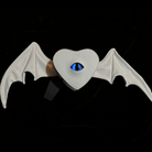 Nothing Here Women's Gothic Devil Eye Bat Wing Heart Bag White