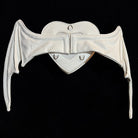 Nothing Here Women's Gothic Devil Eye Bat Wing Heart Bag White