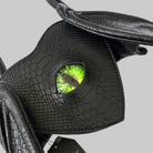 Nothing Here Women's Gothic Green Devil Eye Bat Wing Heart Bag Black